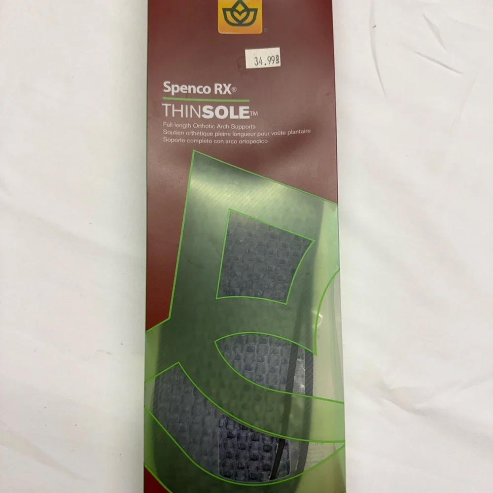 SpencoRX ThinSole Orthotic‎ Arch Supports Full-Length - W(11-12)Men (10-11)
